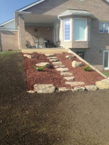 Calgary Landscape Supplies Red Shale Rock Walkway